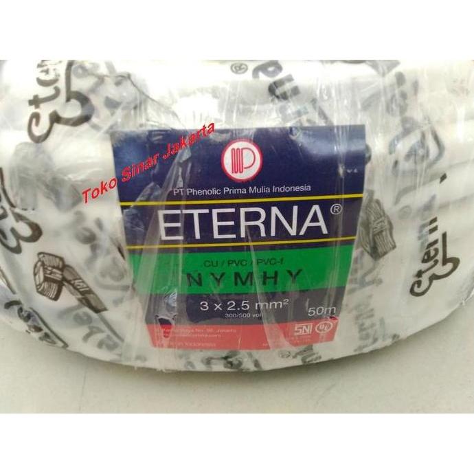 Sale Kabel Serabut Nymhy 3X2.5 Kabel Nymhy 3X2,5 Eterna Perroll 50M