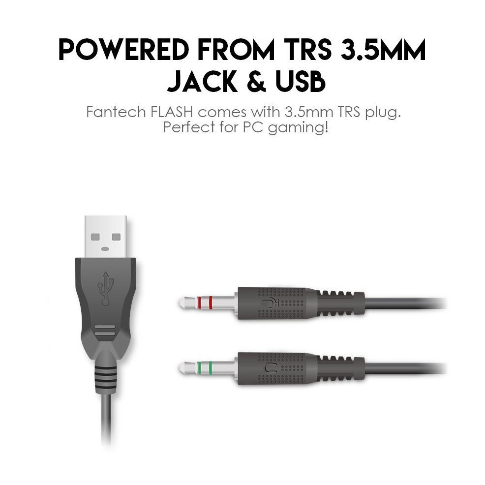 BIG SALE FANTECH HQ53 FLASH LIGHTWEIGHT WIRED GAMING HEADSET