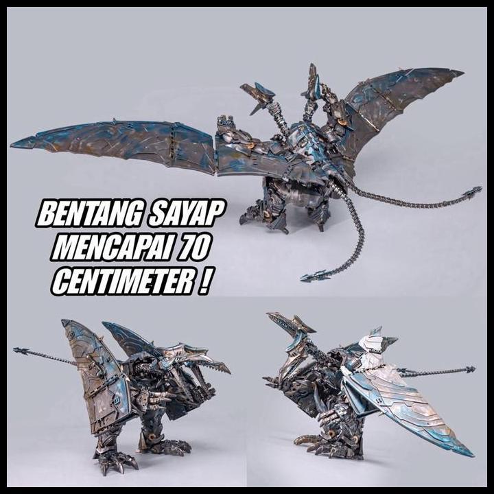 Baiwei Tw-1104 Strafe Dinobot Burung Ukuran Besar 27 Centimeter Temennya Grimlock 100% Original