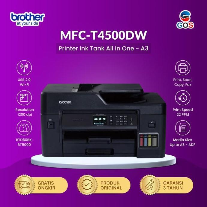 BROTHER Printer Inkjet MFC T4500DW T4500 DW 4500DW Print Scan Copy