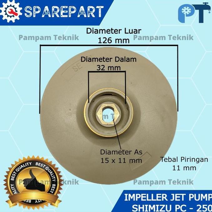 Kipas Impeller Shimizu Pc-250 San-Ei - Impeler Jetpump Wasser Goldstar Termurah