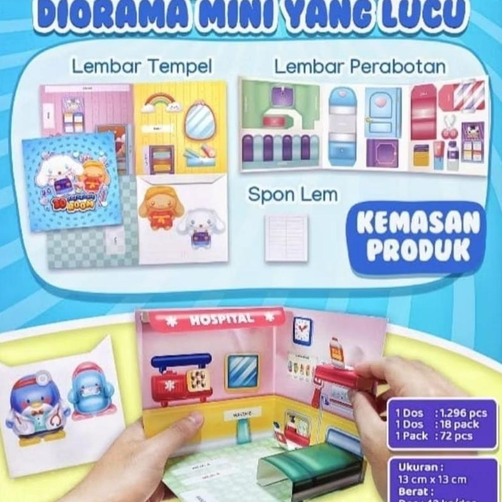 new product mainan anak puzzle 3d panoramic room lucu