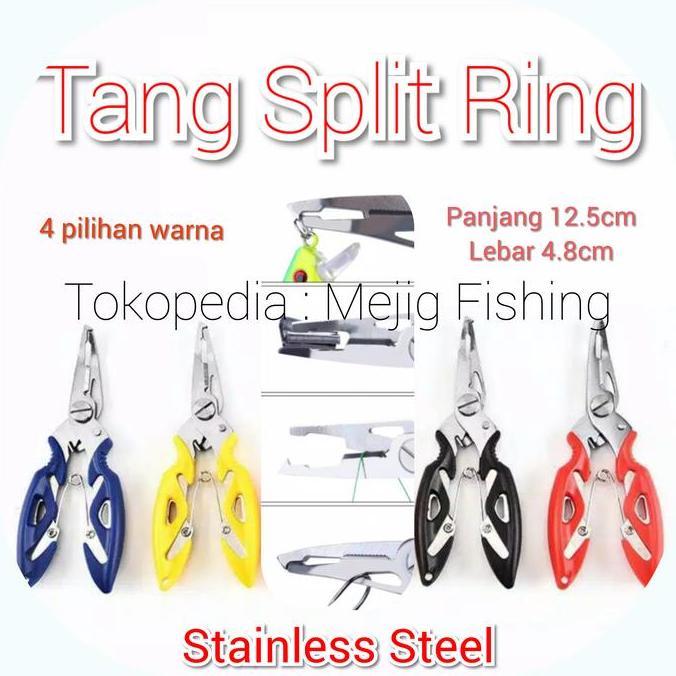 Sakanatsuri- Tang Split Ring Pancing Ikan Micro Ul Jigging Gunting Pe Stainless Steel