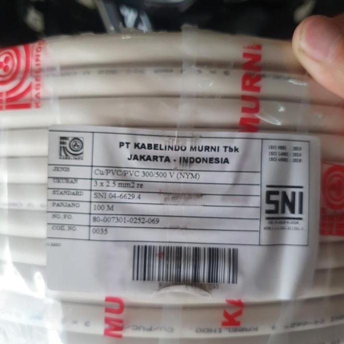 Murah Kabel Nym Kawat Kabelindo Kabel Indo 2X1,5 2X2,5 3X1,5 3X2,5 100M