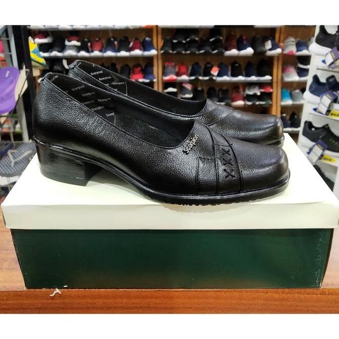 Termurah / Hot Sale Sepatu Pantofel Wanita Scorpion Kerja Kulit Terlaris 071295 Terlaris
