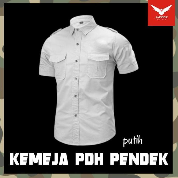 Termurah / Hot Sale Kemeja Baju Pdh Putih Polos Seragam Kerja Lengan Pendek Pria Xl Xxl 4L