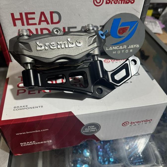 KALIPER BREMBO M432 + BREKET DEPAN UNTUK DISC 300MM XMAX ORIGINAL DAN TERPERCAYA