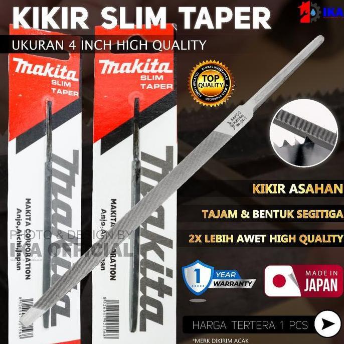 GRANTZY Kikir Segitiga Kikir Gergaji Kikir Segitiga Gagang Kayu 4inchi/ Alat asah gergaji / kikir ge