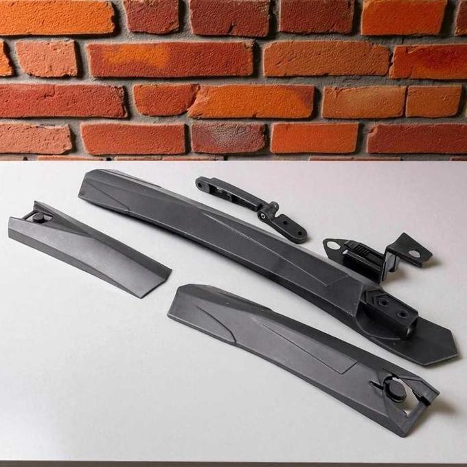 SPAKBOR SLEBOR DEPAN DAN BELAKANG SEPEDA GUNUNG MTB WARNA HITAM BAHAN PLASTIK TEBAL AWET DAN TAHAN L