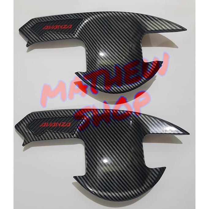 HEMAT OUTER HANDLE COVER GRAND AVANZA 2016 2017 2018 CARBON/ MANGKOK PINTU AVANZA KARBON