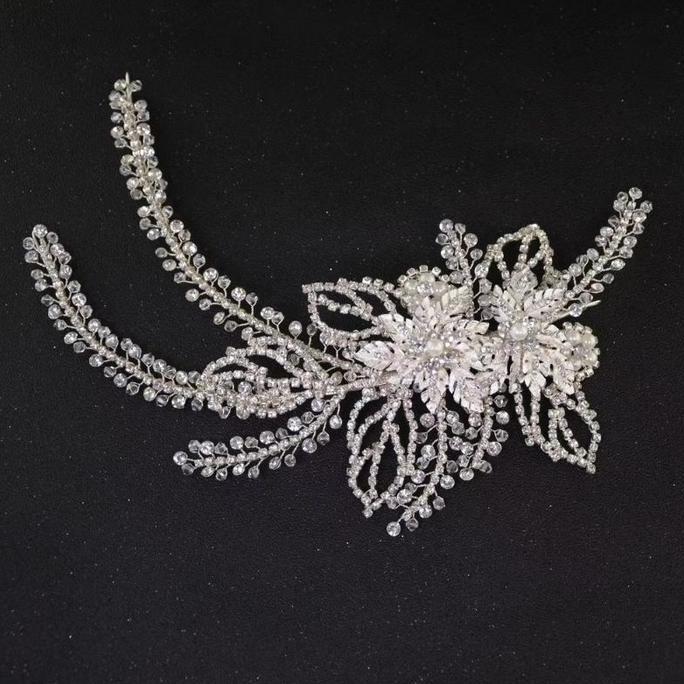 [HP76] Headpiece hiasan sanggul rambut handmade permata Aksesoris