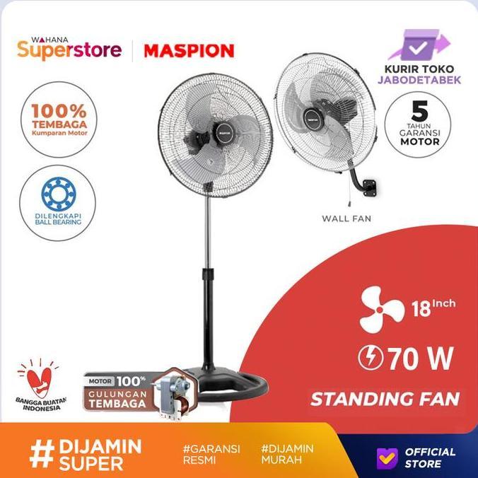 Maspion PW-453 Power Fan 18 inch 2in1 - PW453