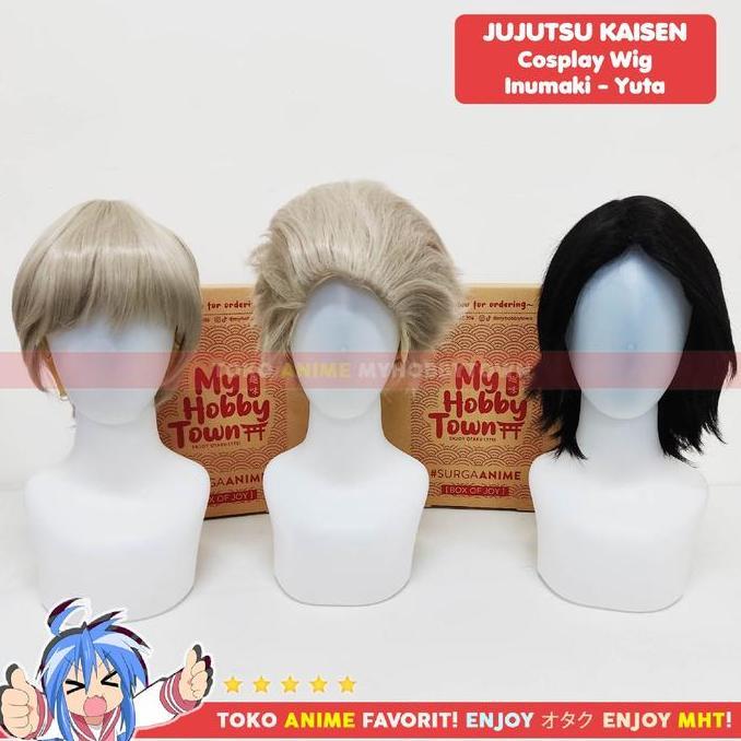 Wig Cosplay Anime Jujutsu Kaisen : Inumaki Toge