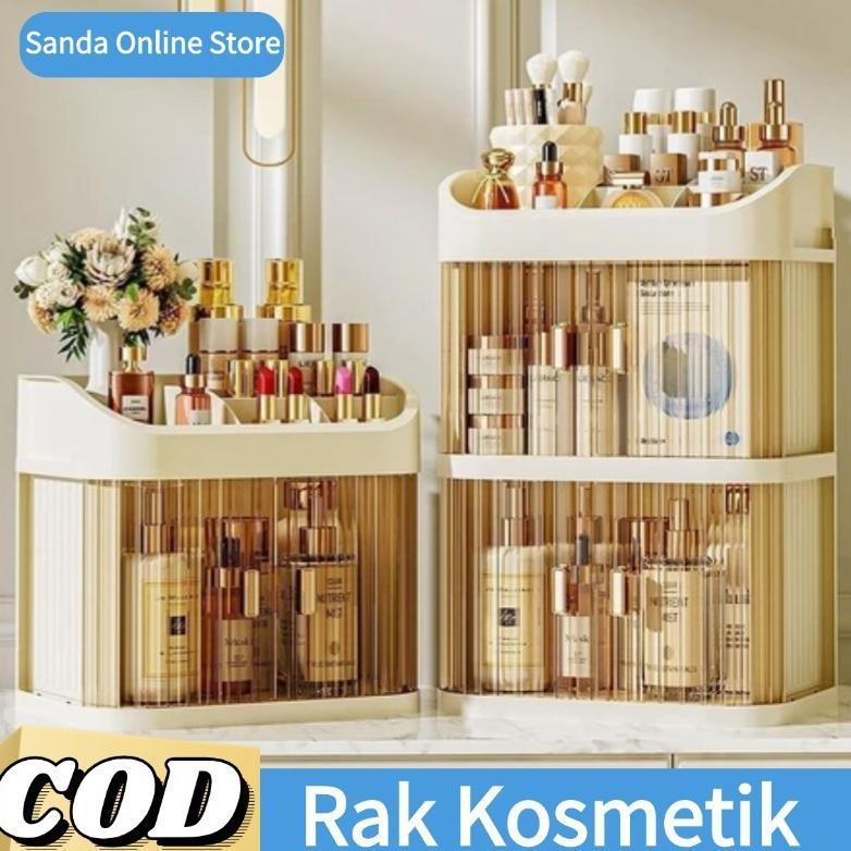 IK69 Rak Kosmetik meja rias kotak penyimpanan tempat make up Organizer Dengan Tutup Acrylic Storage 