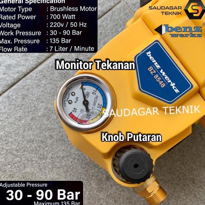 Jet Cleaner Benz BZ-8548 Mesin Steam Cuci Mobil Motor AC High Pressure Benz Werkz BZ8548 Upgrade Qui