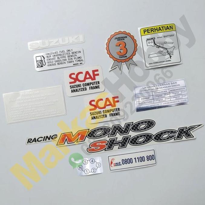 Stiker Suzuki Satria S Warning Set
