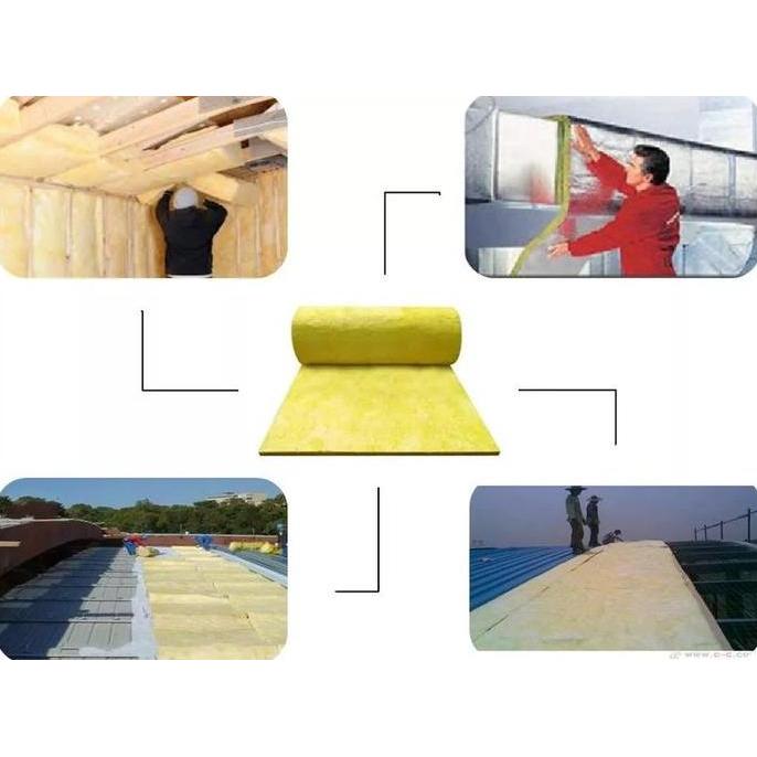 Ready Glasswool Aluminium Foil Busa Peredam Suara Peredam Panas Tebal 2 Inch