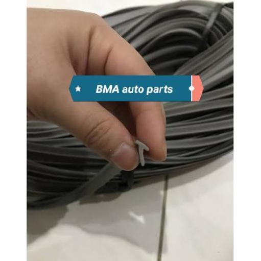 Karet lis list spakbor body kit warna hitam dan abu abu