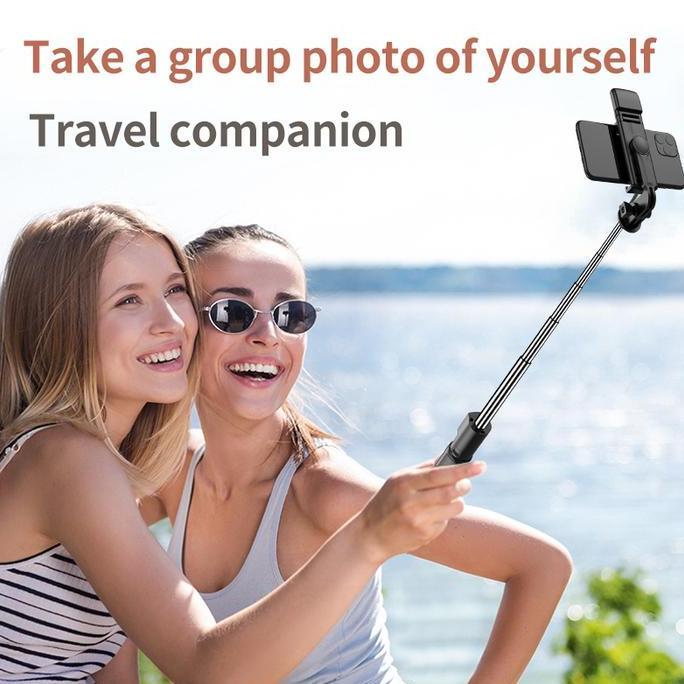 Tongsis Bluetooth LED Flash Portable Selfie+Tripod HP+Remote Control 4