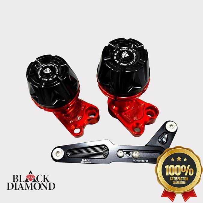 Jalu Knalpot NMAX XMAX LEXI V4 Slider Knalpot Black Diamond