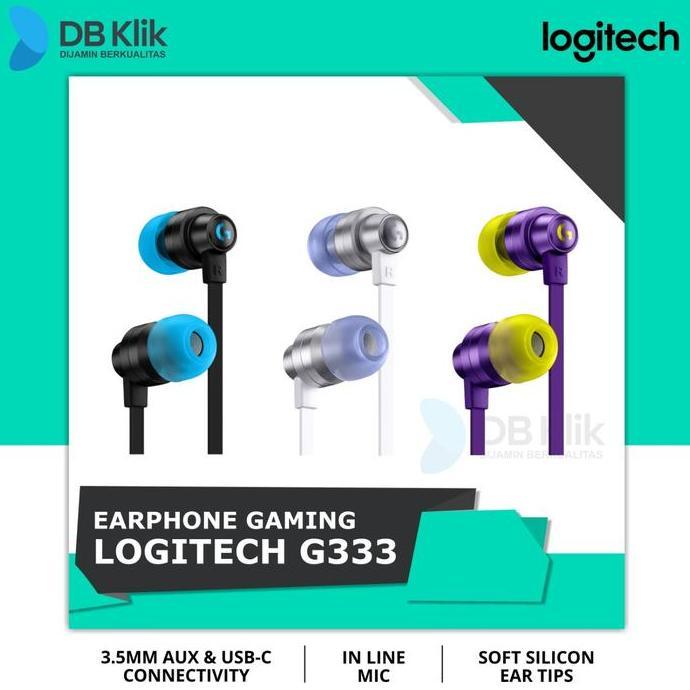 Earphone Gaming Logitech G333 Wired Logitech G333 Gaming Earphone
