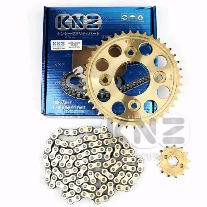 Gear  Gear Gir Set Paket Supra Fit New 428H-106L 14-36T Gold Knz Motorcycle