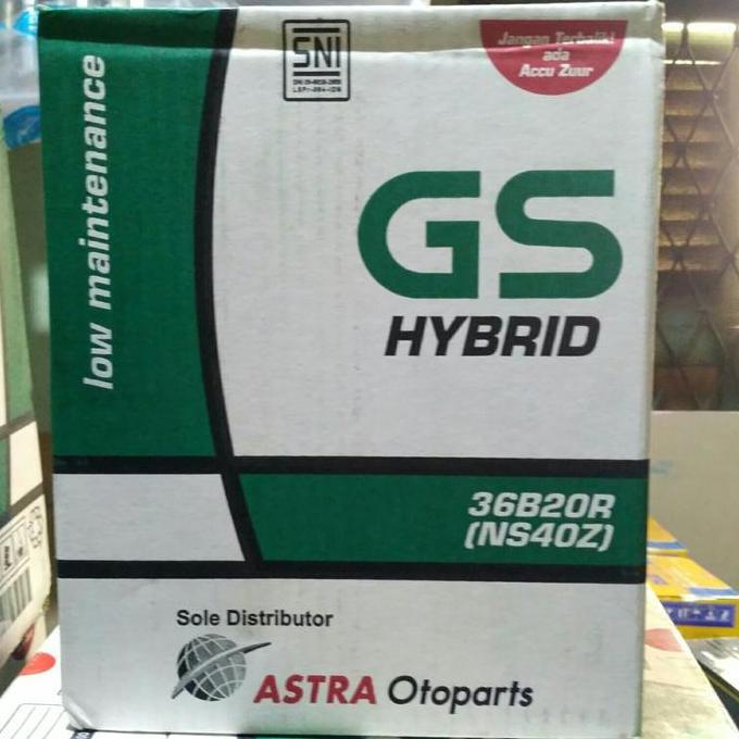 Aki Mobil / Battery GS ASTRA Type GS HYBRID 36B20R / NS40Z 12V 35AH