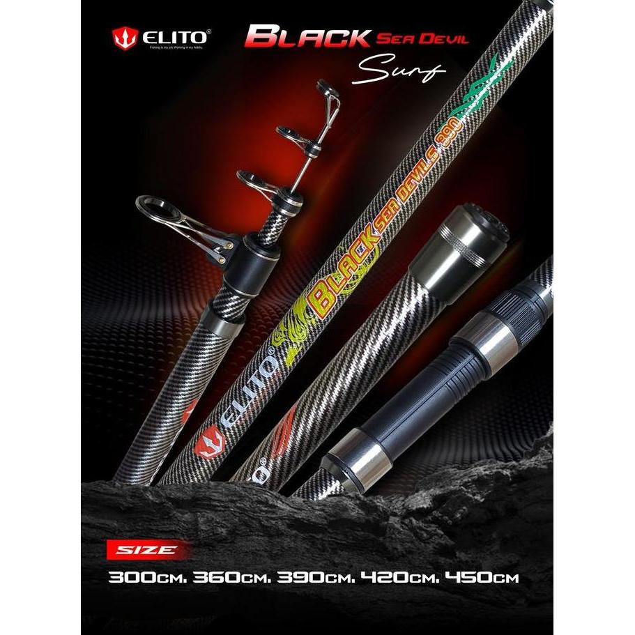 Rod SURF TELESCOPIC ELITO BLACK SEA DEVILS