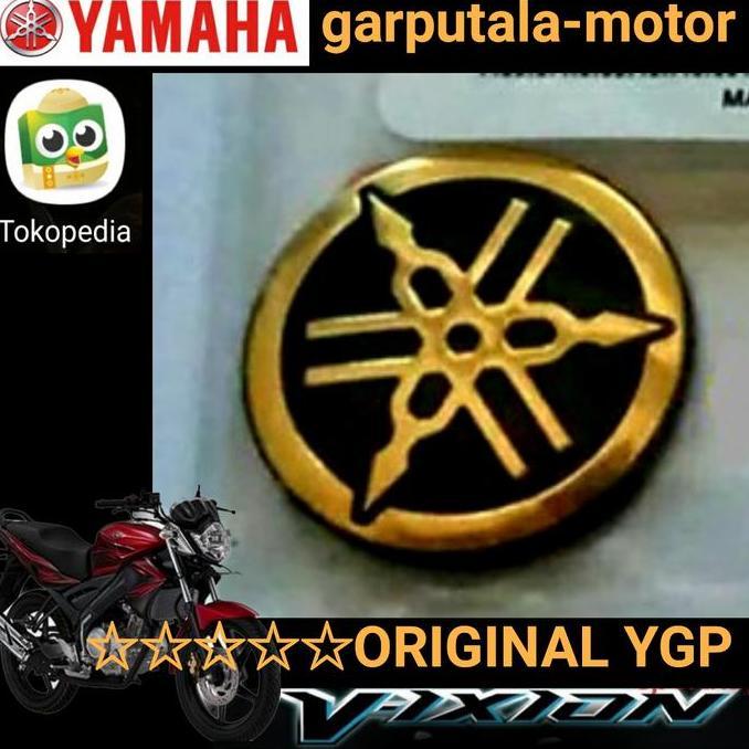 Tuning Fork Mark 1Pa-F836B-10 Yamaha Vixion 1Pa3 Emblem Garputala Gold Original Yamaha Genuine Parts