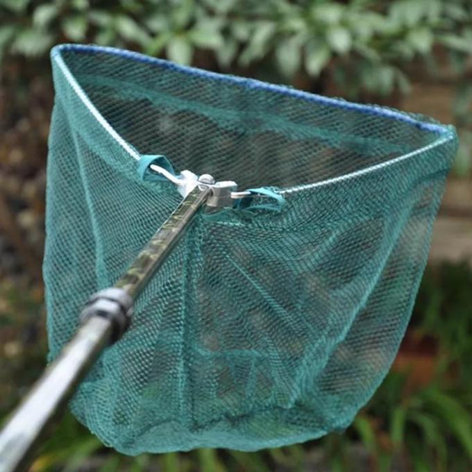 serokan jala ikan jaring ikan lipat teleskopik aluminium-saringan ikan