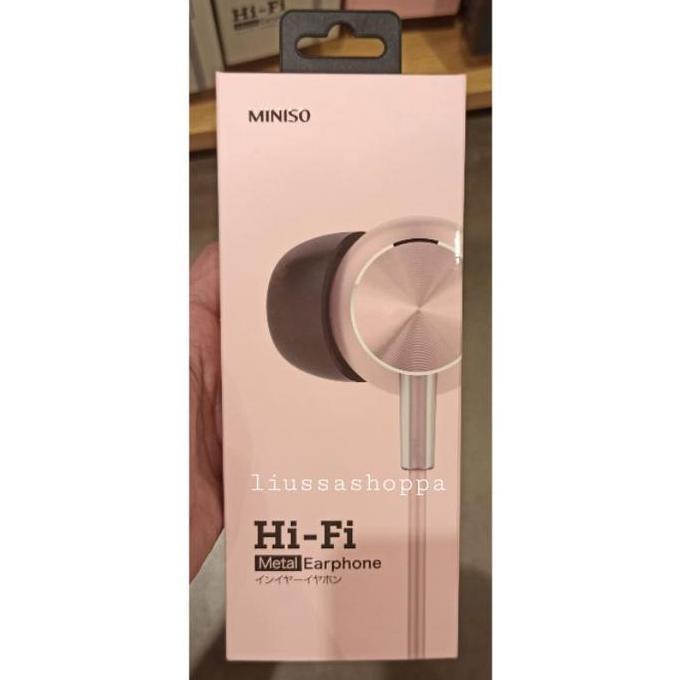 Earphone Miniso - CD Pattern Hi-Fi In Earphone