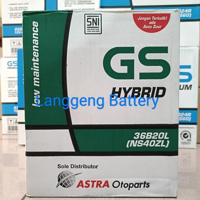 Aki mobil Agya, Ayla, Sirion, Mobilio NS40ZL GS Astra Hybrid Aki Basah