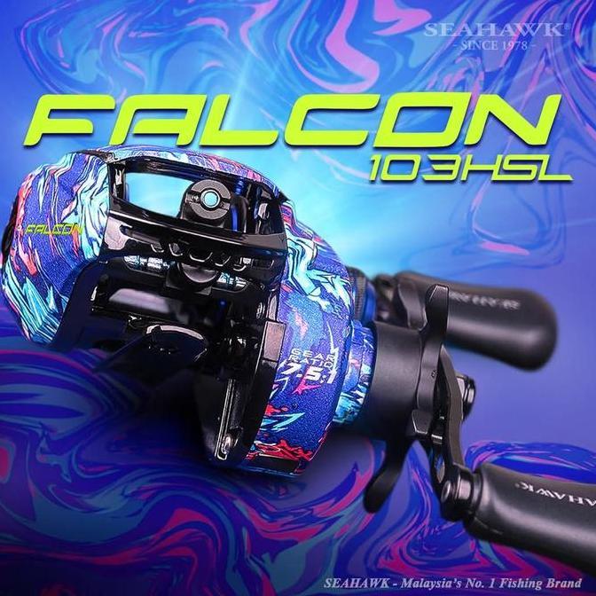 Reel BC / BAITCASTING SEAHAWK FALCON 103HSL (FREE CAP / TOPI SEAHAWK)