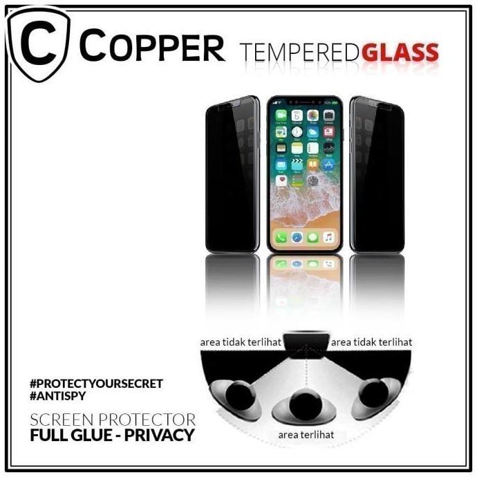 Samsung A52 - COPPER Tempered Glass PRIVACY ANTI SPY