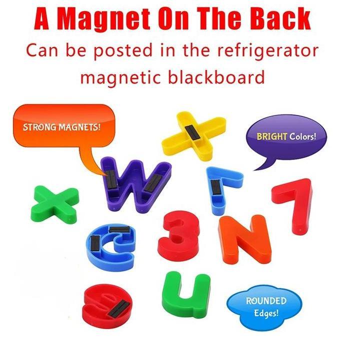 Huruf Magnet Besar/Alfabet/Angka/Magnet Letters Stiker Permainan