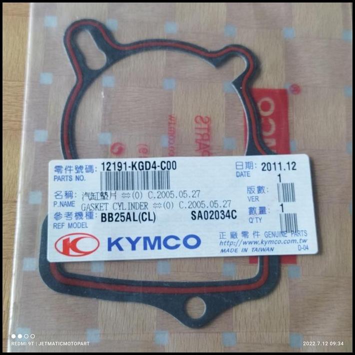 TERLARIS GASKET BLOK CYLINDER KYMCO SPIKE 120 