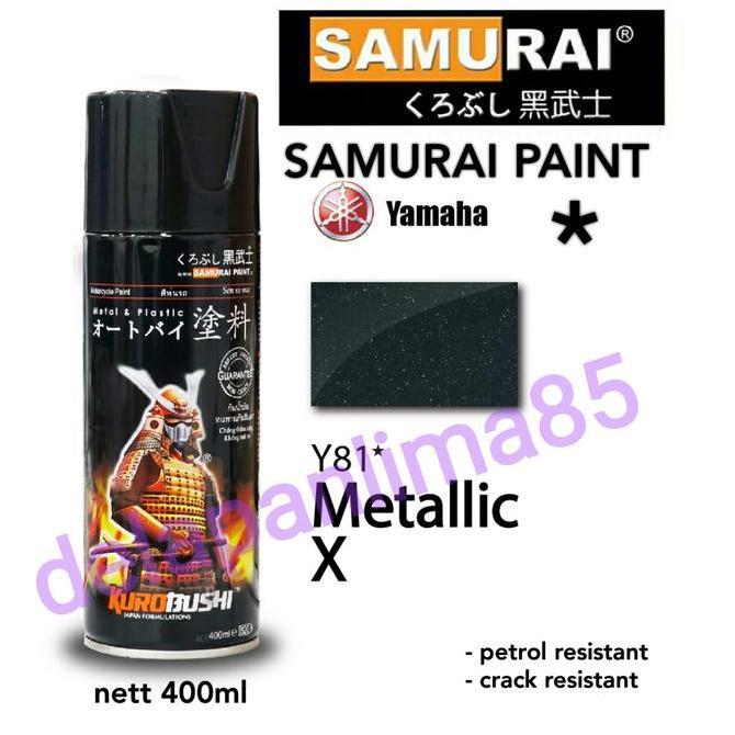 Samurai Paint Y81 Metalik X / hitam metalik/cat semprot