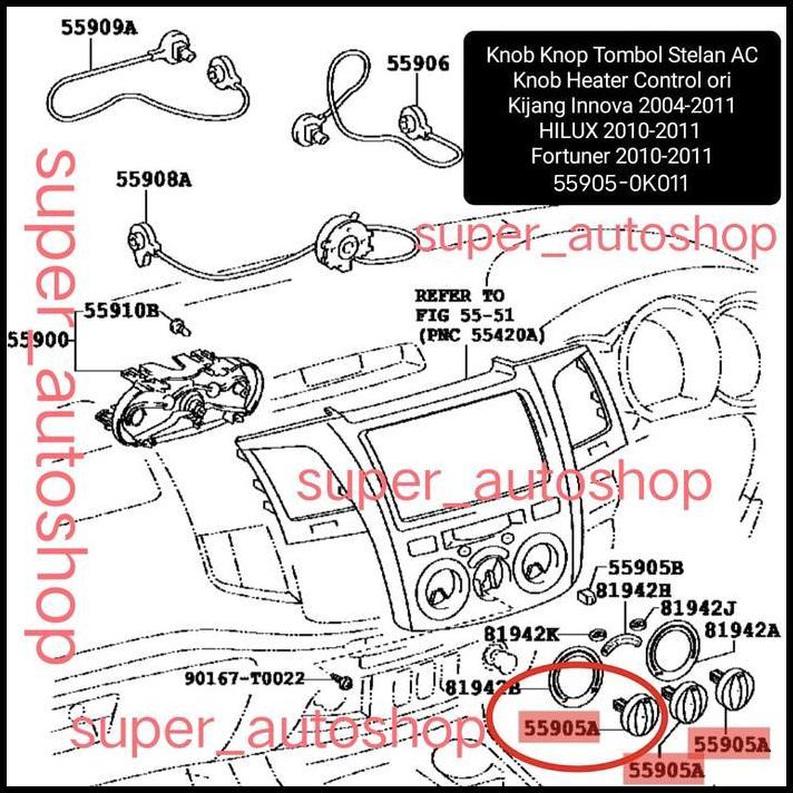 HOT DEAL KNOB AC TOYOTA INNOVA TAHUN 2005-2010 ORI #SUPERAUTO 