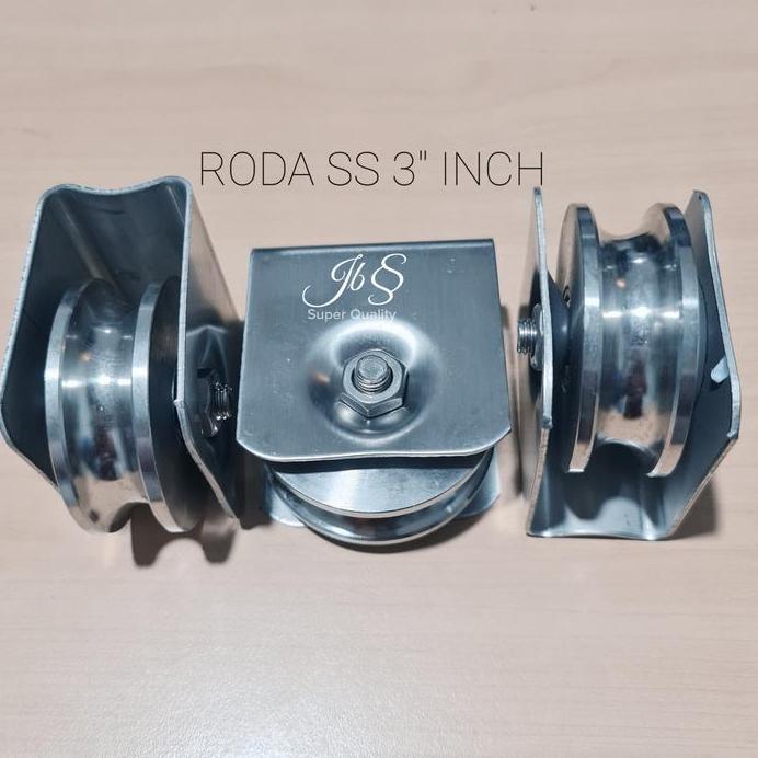 RODA PAGAR STAINLESS 201 TIPE AS DAN SIKU RODA PINTU PAGAR STAINLESS SUS 201