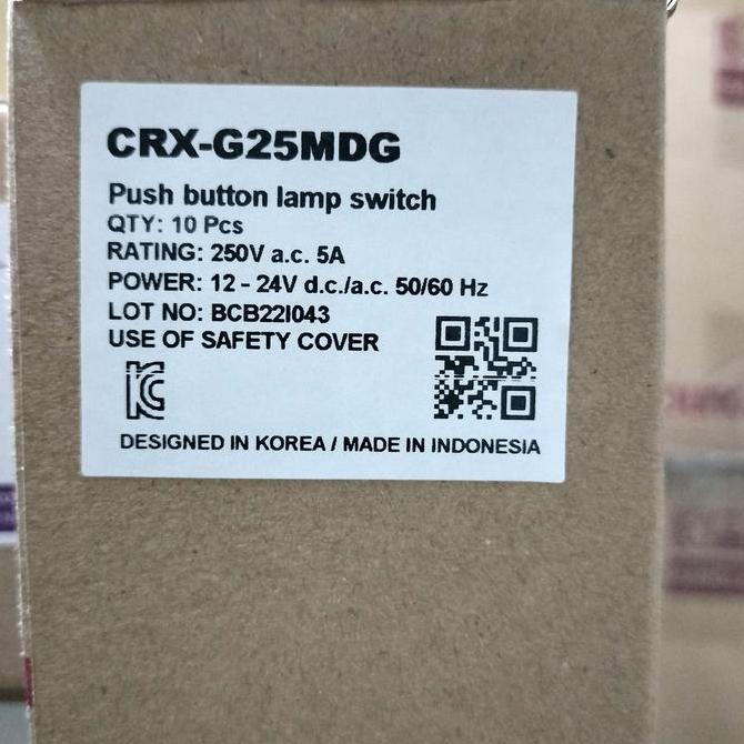 PUSH BUTTON LAMP CRX-G25MD / PUSH BUTTON LAMP HANYOUNG 24vdc