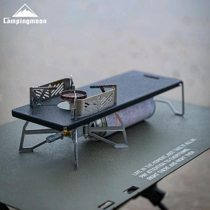 kompor Ultralight Campingmoon XD-3F dan XD-3NE Dilengkapi dengan Meja Lipat Campingmoon GT-36