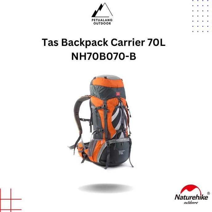 Naturehike Tas Gunung NH70B070-B Tas Backpack Carrier 70L