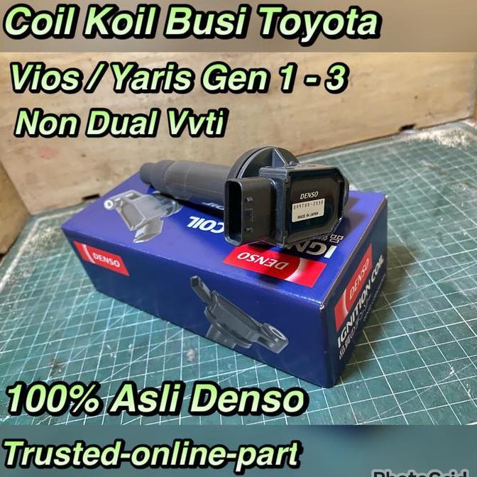 Coil Koil Busi Yaris Vios 100% Asli Denso