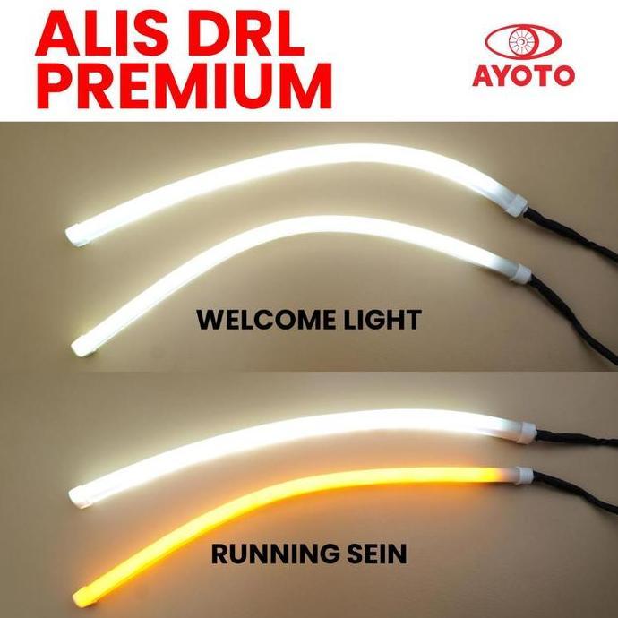 DRL ALIS RGB PREMIUM & DRL ALIS 2 MODE FITUR WELOME WELCOME LHT SEIN RUNNING 200+ MODE APLIKASI UNTU