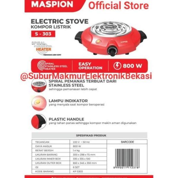 Kompor Listrik Maspion S-303