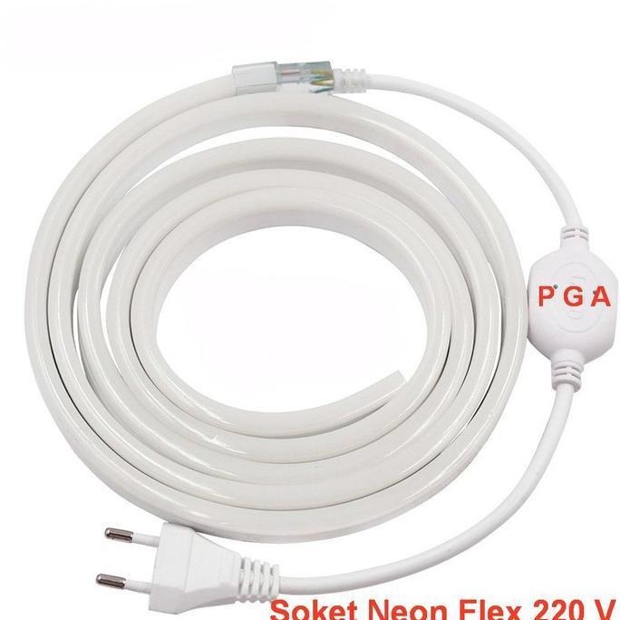 Kabel Colokan Soket Socket Jack Lampu NEON FLEX LED Selang