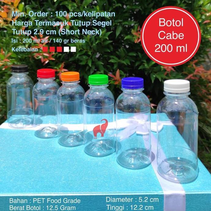 Botol Plastik Cabe 200 ml - Botol Cabe 200 ml SN PET