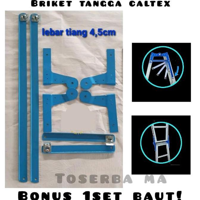 Grosir Briket Tangga/ Engsel Tangga Tipe Caltex/ Full Bonus Baut 1 Set