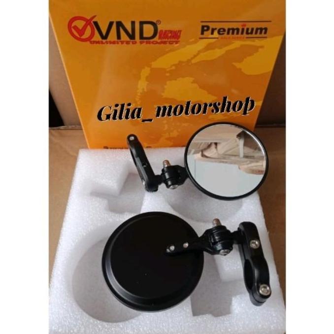Spion Motor Bulat Jepit Stang Spion Kaca Bening supermoto Vnd Trail