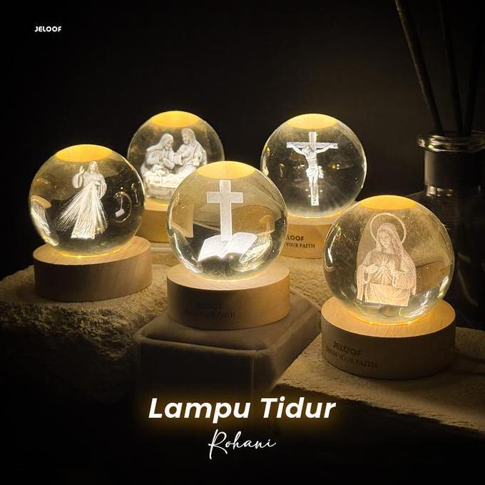 Lampu Tidur Salib Yesus Rohani | Glow Lamp | JELOOF WS